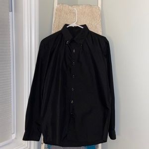 Men’s button down shirt, black. Size L